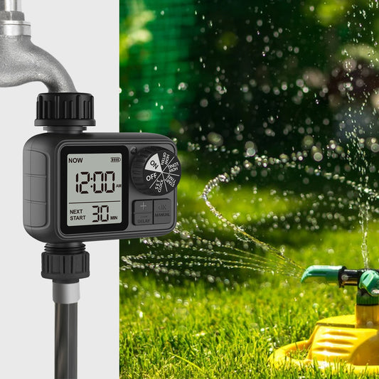 Eshico-Système d'irrigation automatique M02, minuterie d'eau à cadran intelligent et bouton, pour l'extérieur, la maison, le jardin, la pelouse, la serre AMANE